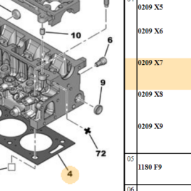 Toppakning for motor DW – C5.01.620